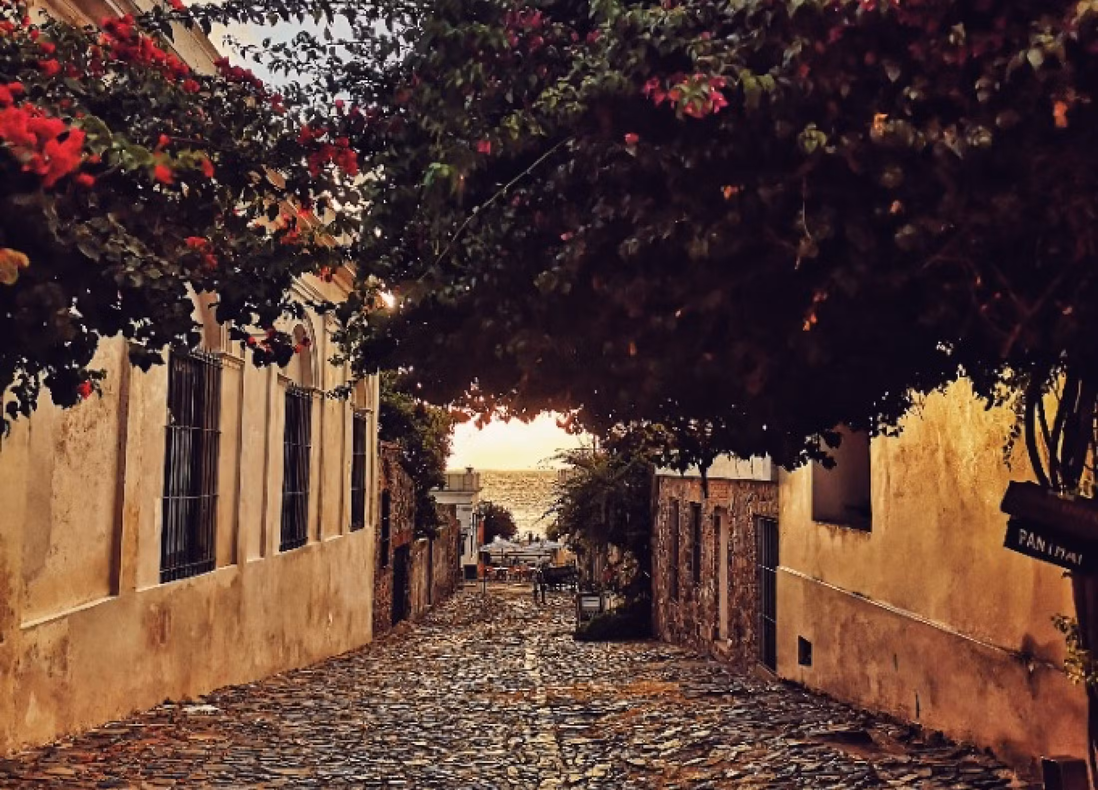 Foto da rua de Colonia Del Sacramento próximo a Buenos Aires